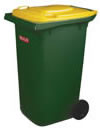 2 wheeled wheelie bin